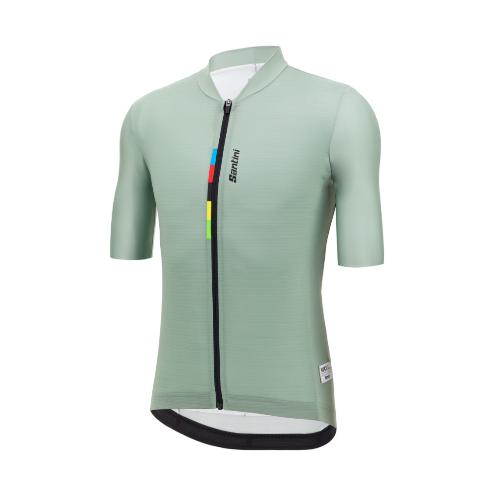 Imagem alternativa do produto Camisa Ciclismo Masculino UCI World Champion Santini Verde S&aacute;lvia