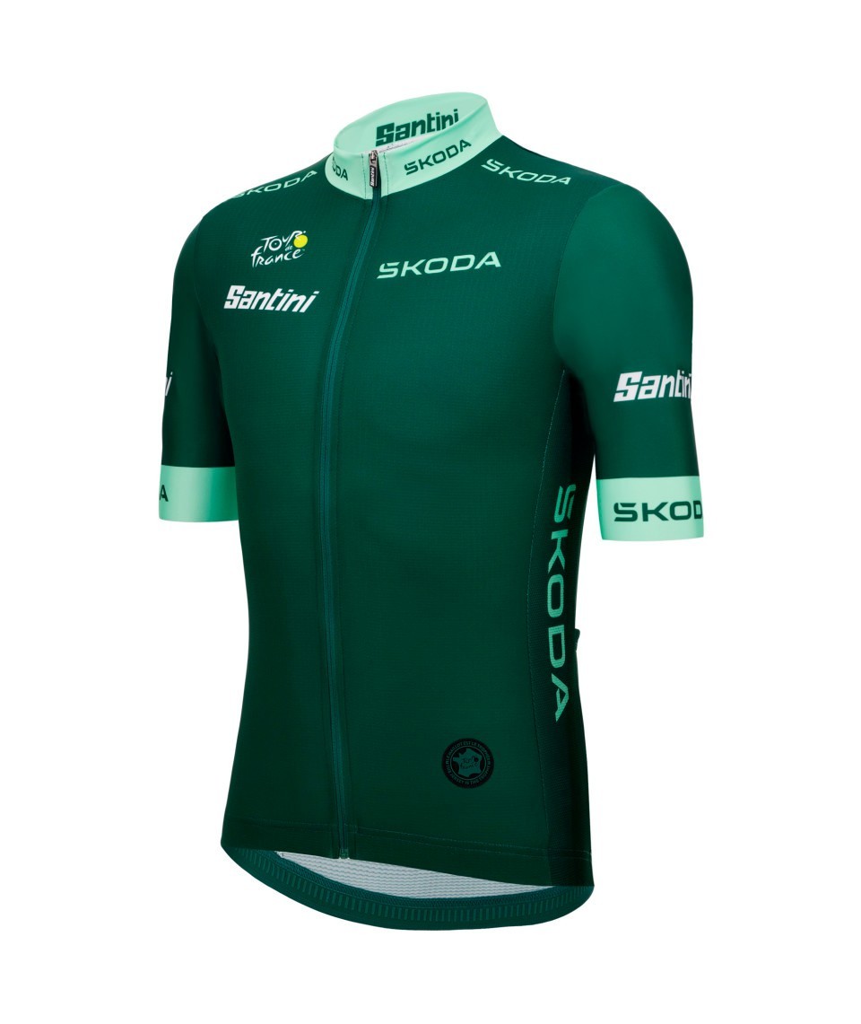 Imagem alternativa do produto Camisa Ciclismo Masculino Leader of the Point Tour de France Verde Santini Verde