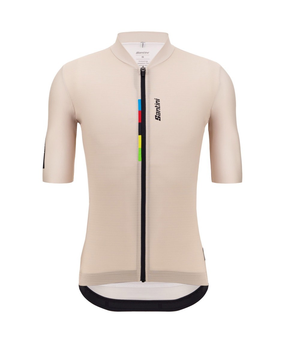 Imagem do produto Camisa Ciclismo Masculino UCI World Champion Santini Bege