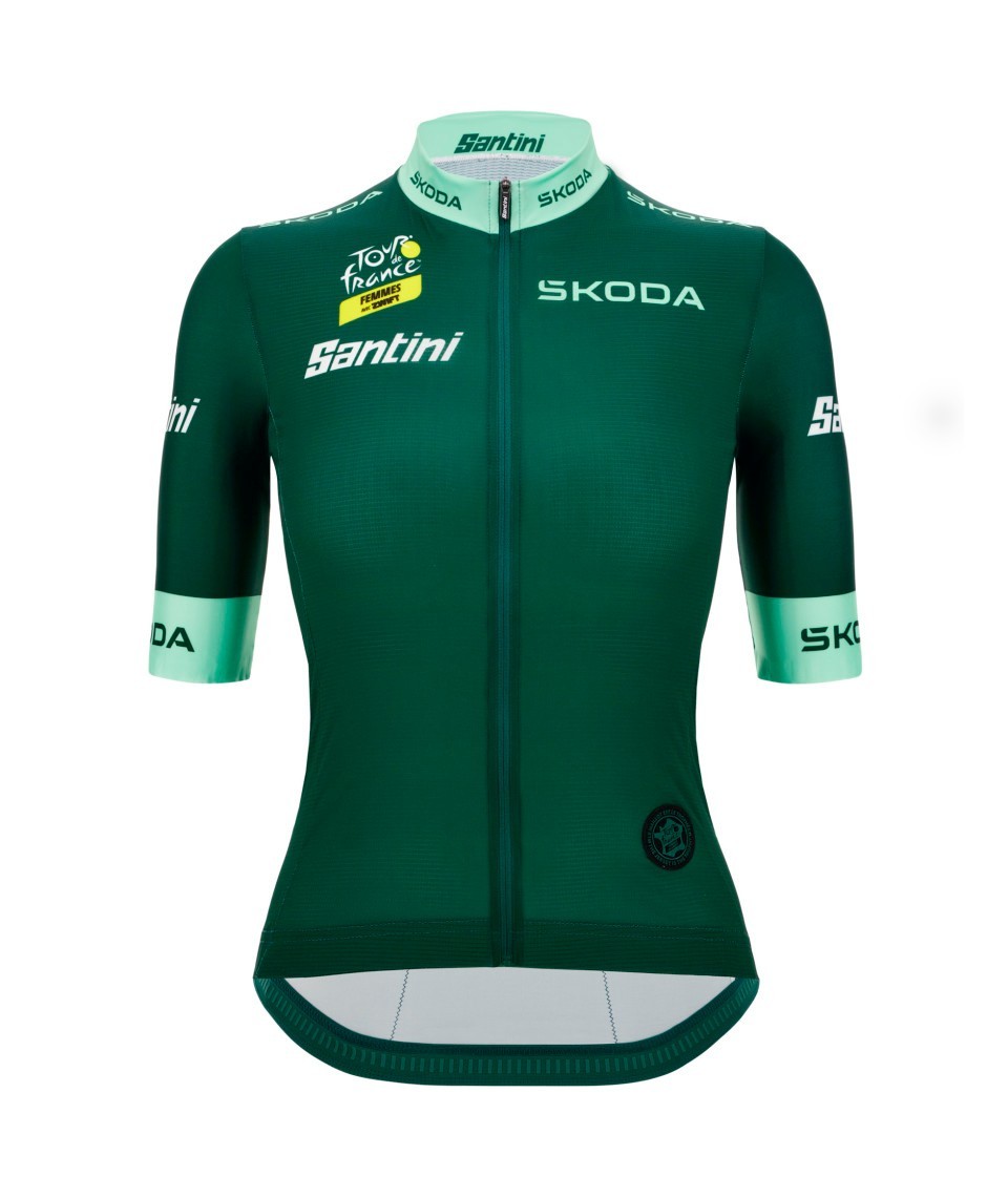 Miniatura 1.0 de Camisa Ciclismo Feminino Point Leader Tour de France Verde Santini