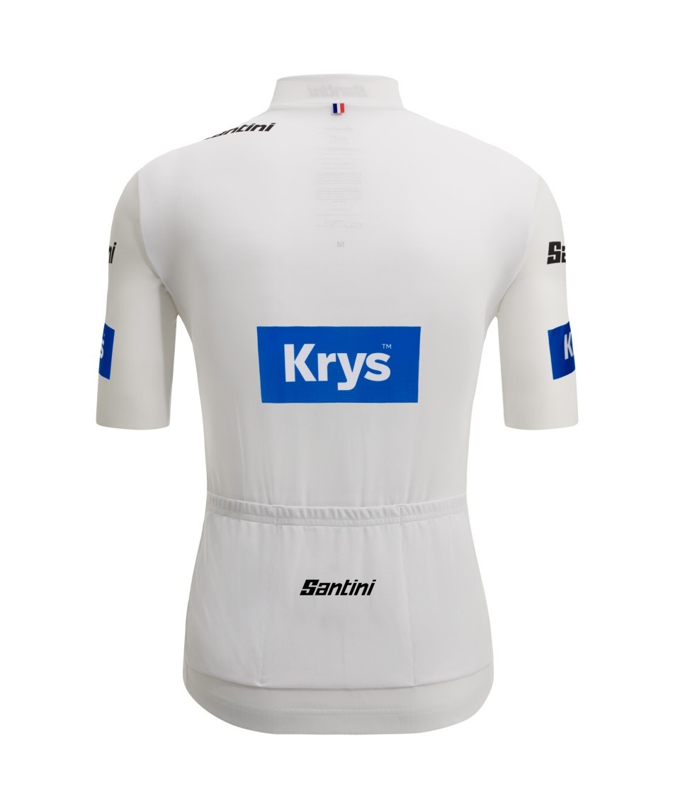 Miniatura 3.0 de Camisa Ciclismo Masculino Best Young Rider Tour de France Branco Santini