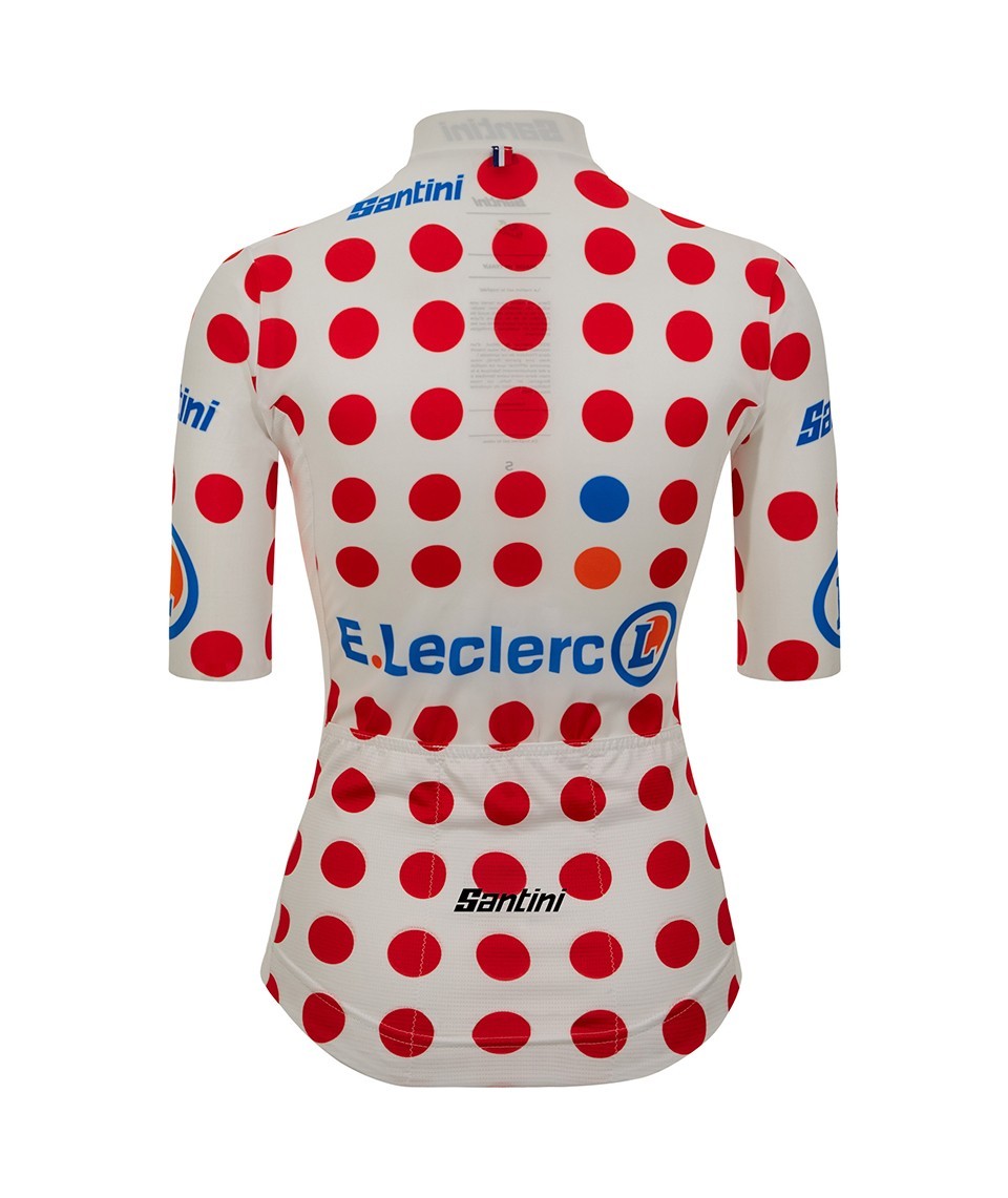 Miniatura 2.0 de Camisa Ciclismo Feminino King of the Mountain Tour de France Branco/Vermelho Santini