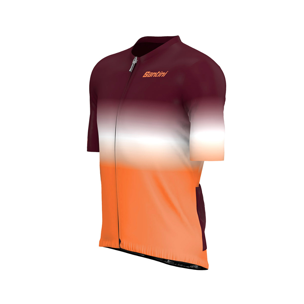 Imagem alternativa do produto Camisa Ciclismo Masculino Horizon Santini Bord&ocirc; / Laranja