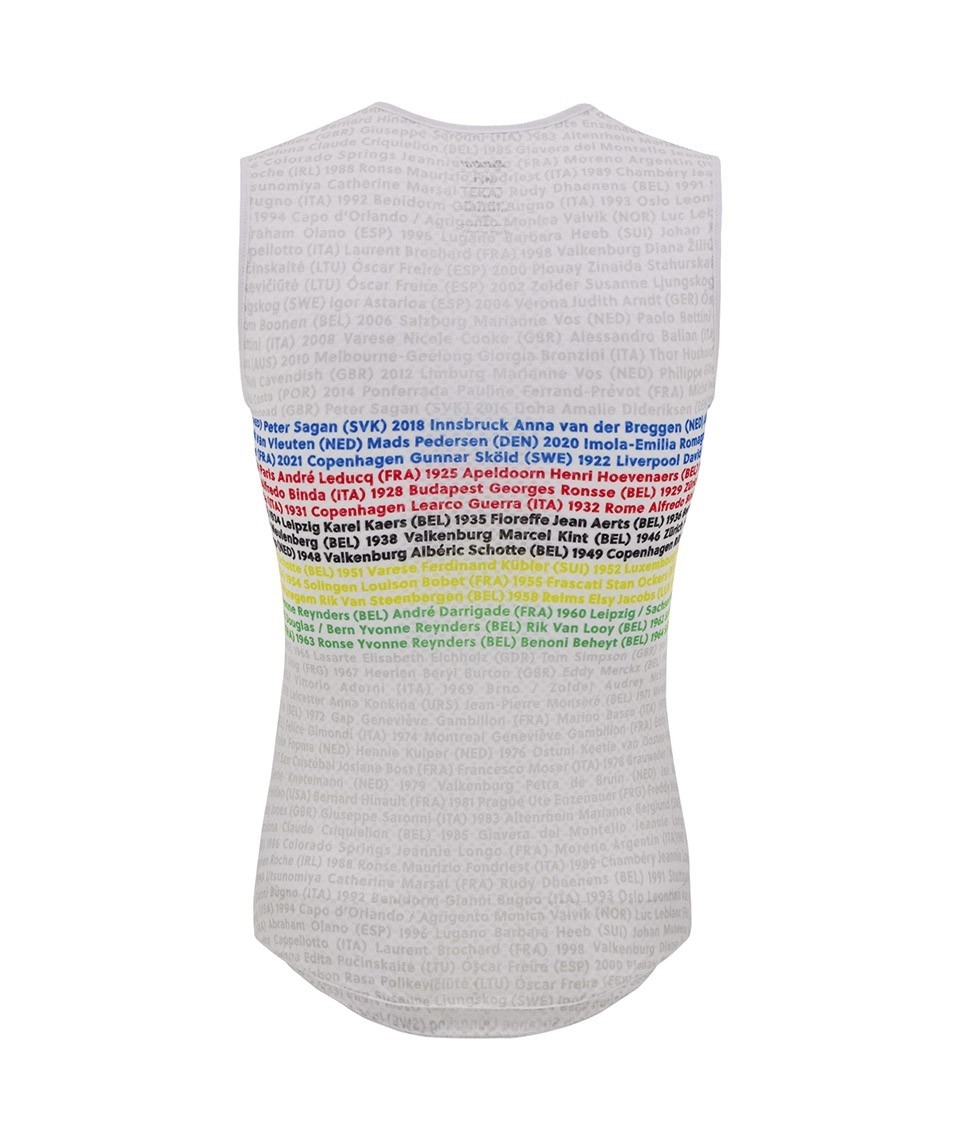 Camisa Ciclismo Masculino Segunda Pele UCI Word Champion Santini Branco
