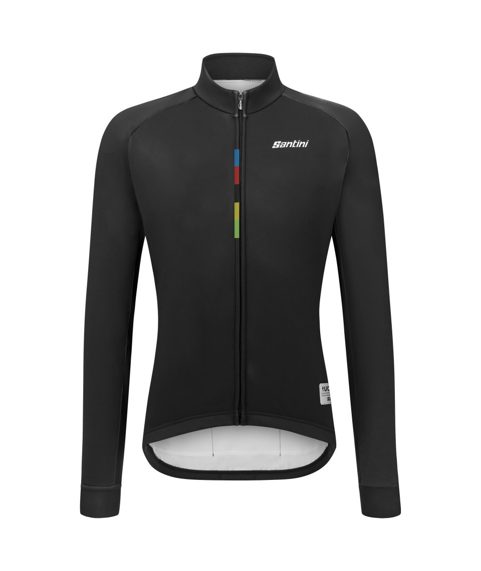 Imagem do produto Jaqueta Ciclismo Unissex UCI Rainbow Winter Preto Santini Preto