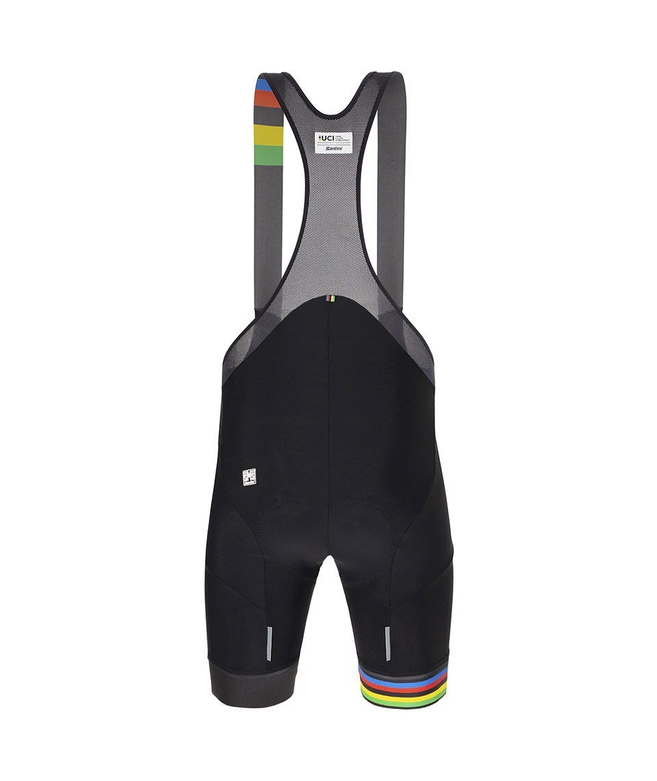 Bretelle Ciclismo Unissex UCI World Championships Preto Santini Preto