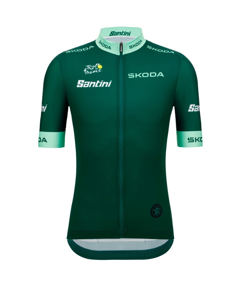 Imagem do produto Camisa Ciclismo Masculino Leader of the Point Tour de France Verde Santini Verde