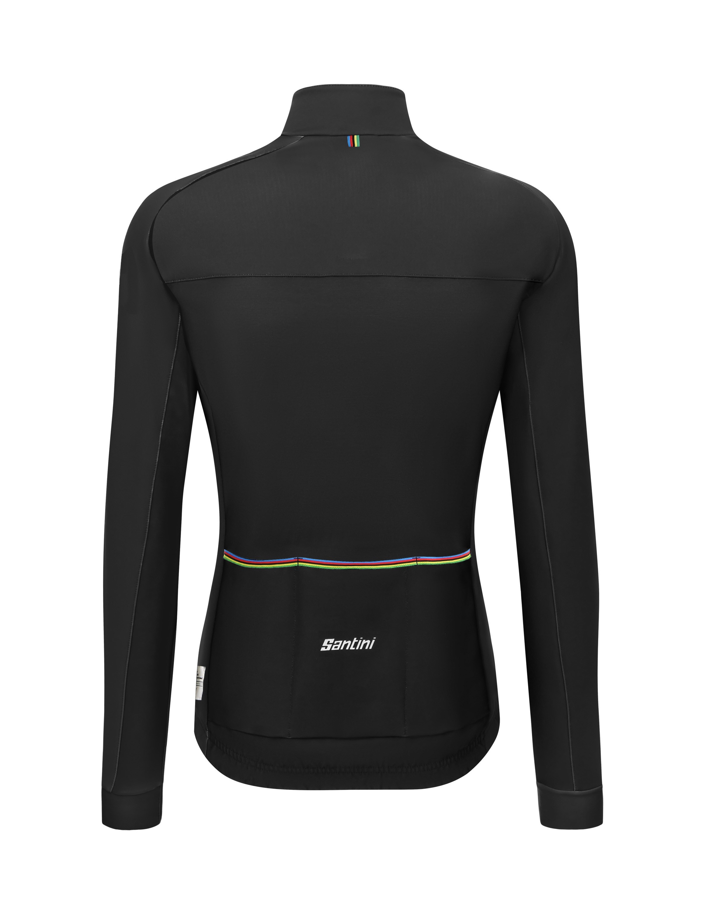 Imagem alternativa do produto Jaqueta Ciclismo Unissex UCI Rainbow Winter Preto Santini Preto